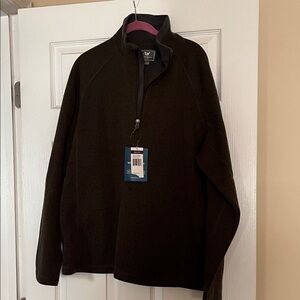 White Sierra Men's Dark Brown Zip-Up Sweater